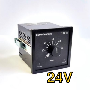 Temporizador analógico industrial Eletrodinâmica TP60 75 24 Vca/Vcc